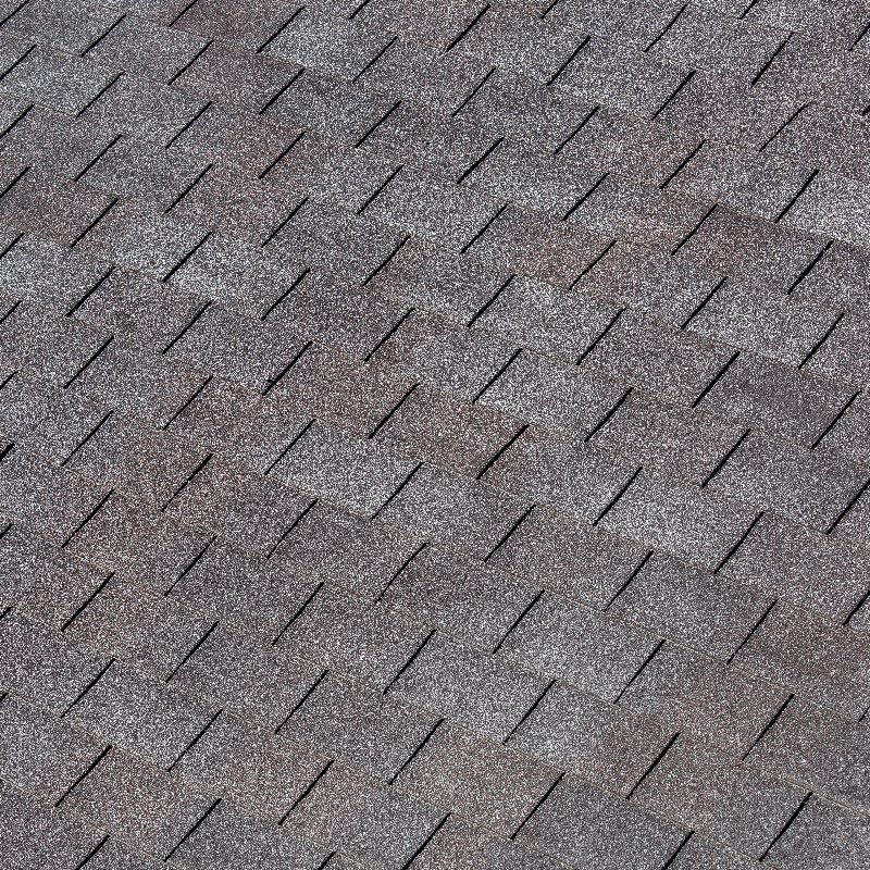 close-up of shingle roofing in good condition